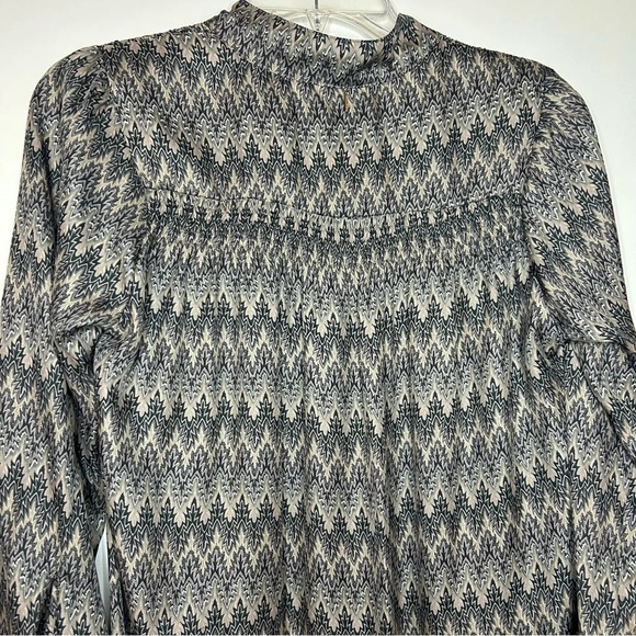 T-Bags LA Chevron Tunic Dress Gray White XS Boho Casual - Picture 6 of 14